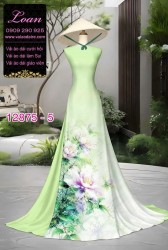 Vải áo dài hoa in 3D