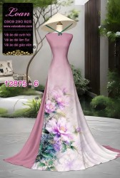 Vải áo dài hoa in 3D