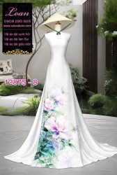 Vải áo dài hoa in 3D