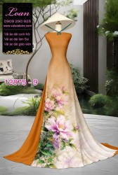 Vải áo dài hoa in 3D