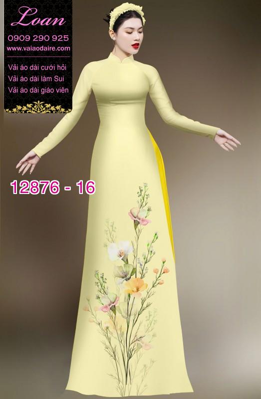 Vải áo dài hoa in 3D