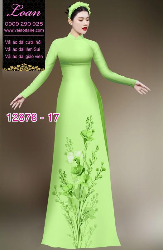 Vải áo dài hoa in 3D