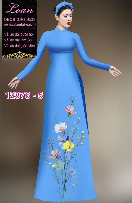 Vải áo dài hoa in 3D