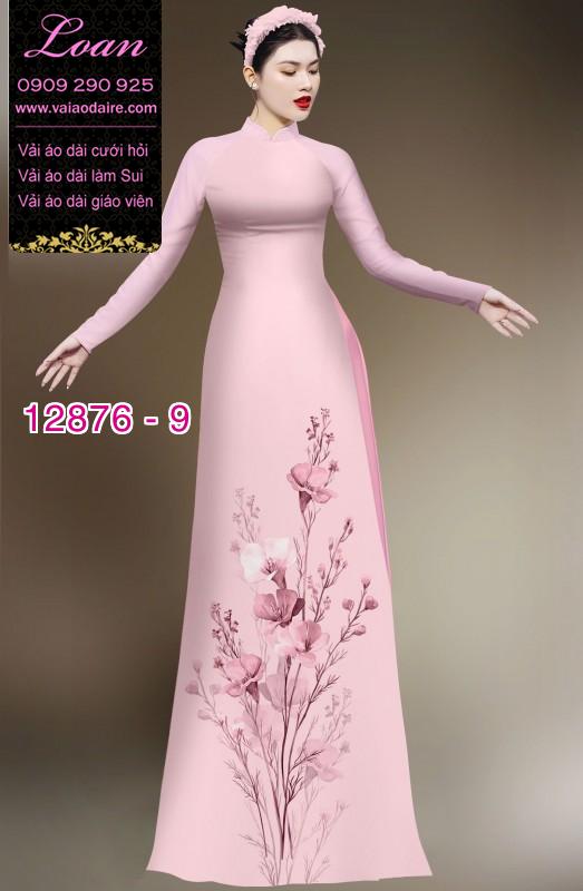 Vải áo dài hoa in 3D
