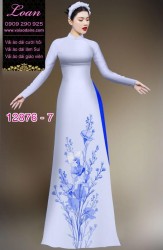 Vải áo dài hoa in 3D