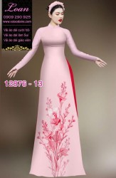 Vải áo dài hoa in 3D