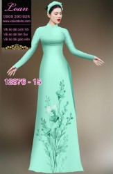 Vải áo dài hoa in 3D