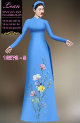 Vải áo dài hoa in 3D