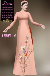 Vải áo dài hoa in 3D