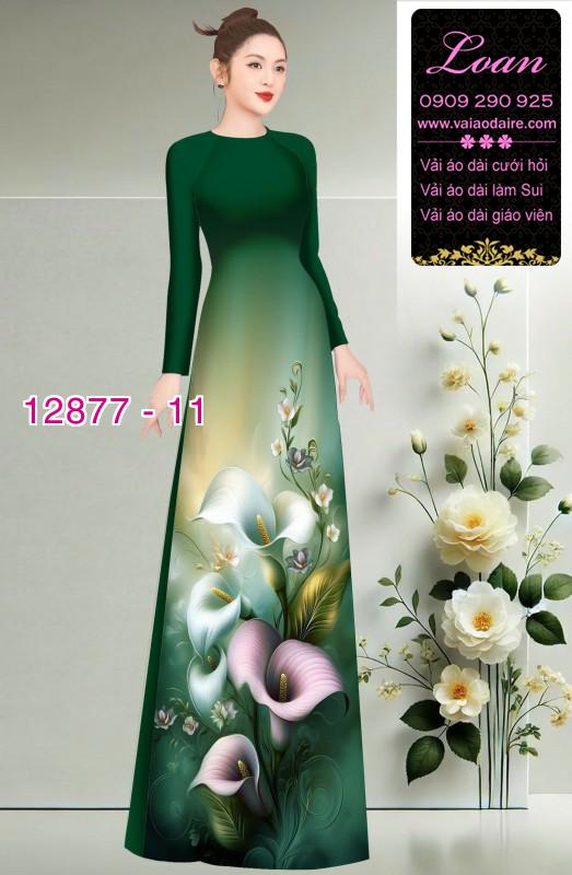 Vải áo dài hoa in 3D