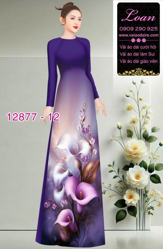 Vải áo dài hoa in 3D