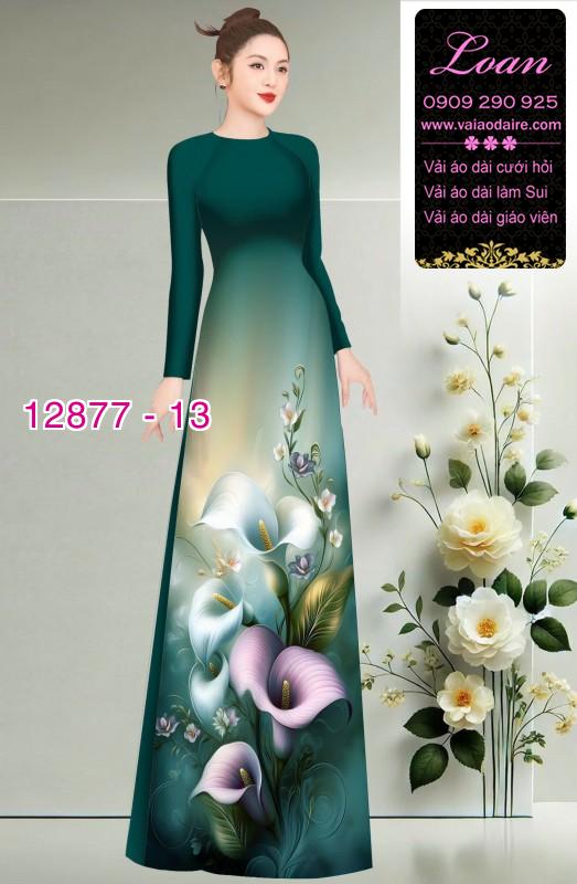 Vải áo dài hoa in 3D