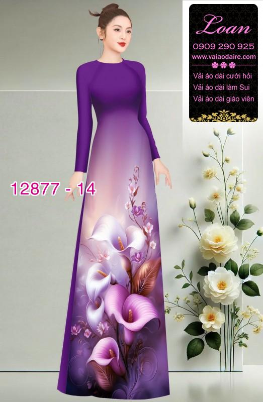 Vải áo dài hoa in 3D