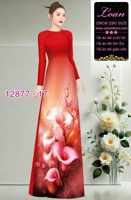 Vải áo dài hoa in 3D