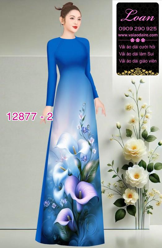 Vải áo dài hoa in 3D
