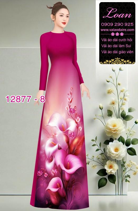 Vải áo dài hoa in 3D
