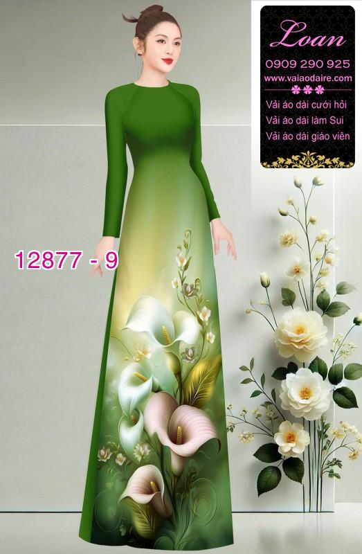 Vải áo dài hoa in 3D