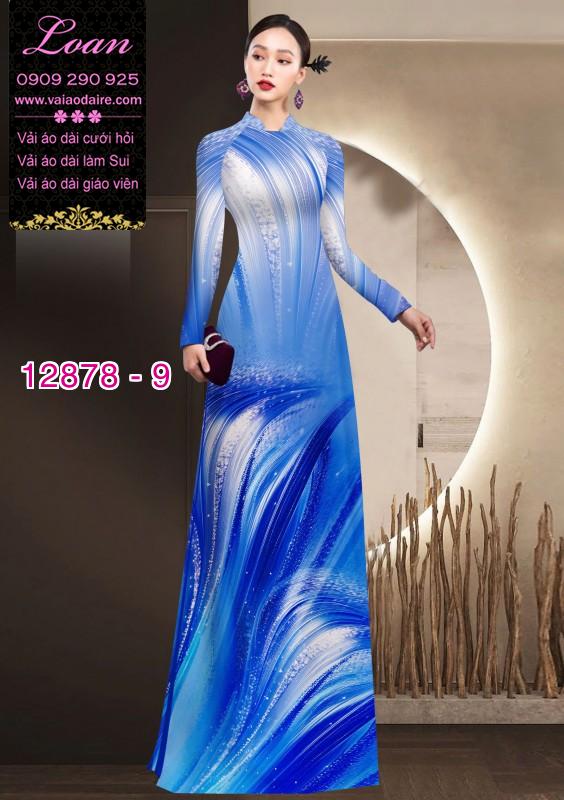 Vải áo dài hoa in 3D