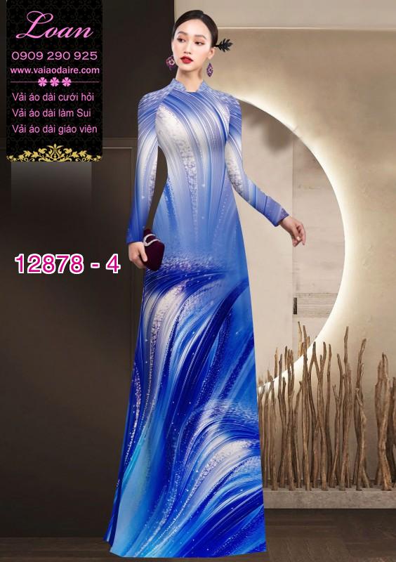 Vải áo dài hoa in 3D