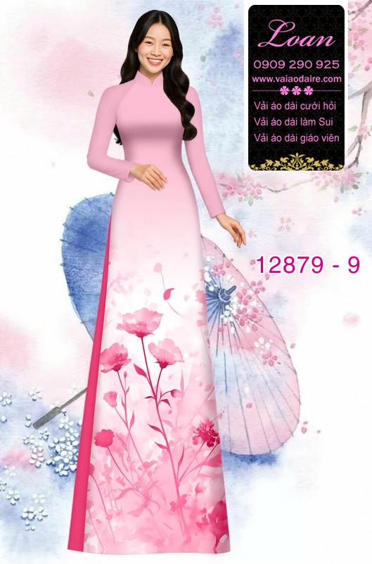 Vải áo dài hoa in 3D