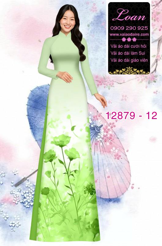 Vải áo dài hoa in 3D
