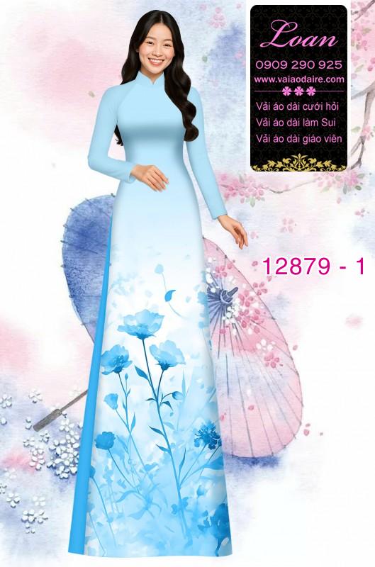 Vải áo dài hoa in 3D