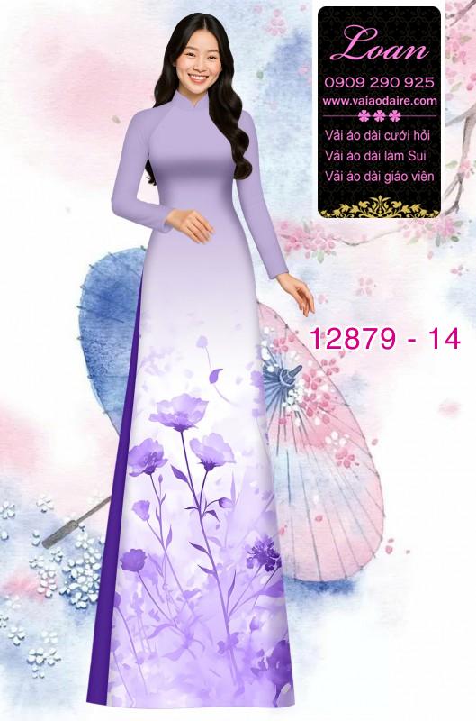 Vải áo dài hoa in 3D