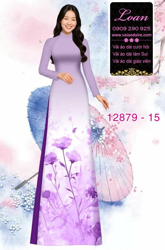 Vải áo dài hoa in 3D