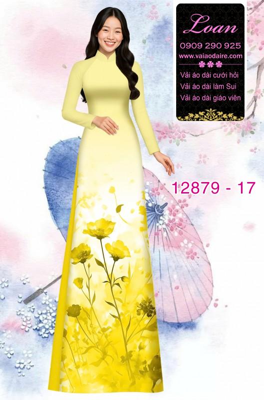 Vải áo dài hoa in 3D