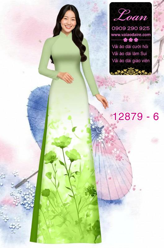 Vải áo dài hoa in 3D