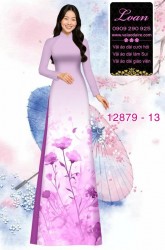 Vải áo dài hoa in 3D