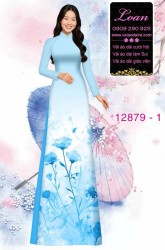 Vải áo dài hoa in 3D