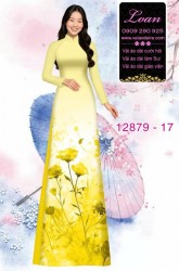Vải áo dài hoa in 3D