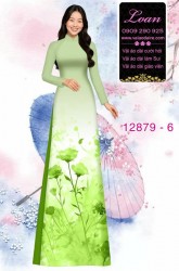 Vải áo dài hoa in 3D