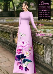 Vải áo dài hoa in 3D