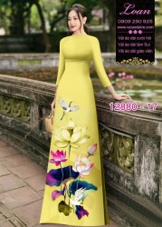 Vải áo dài hoa in 3D