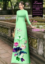 Vải áo dài hoa in 3D