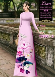 Vải áo dài hoa in 3D