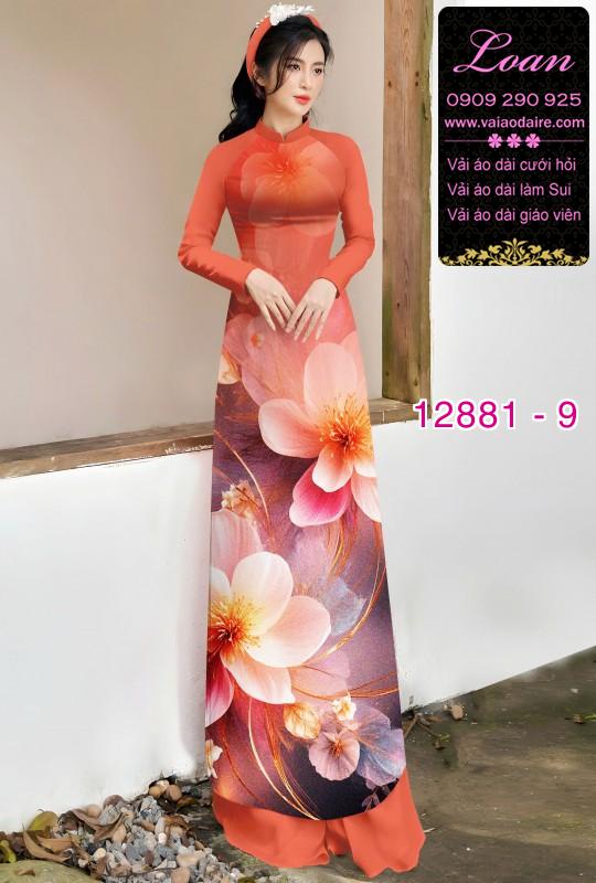 Vải áo dài hoa in 3D