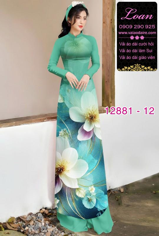 Vải áo dài hoa in 3D