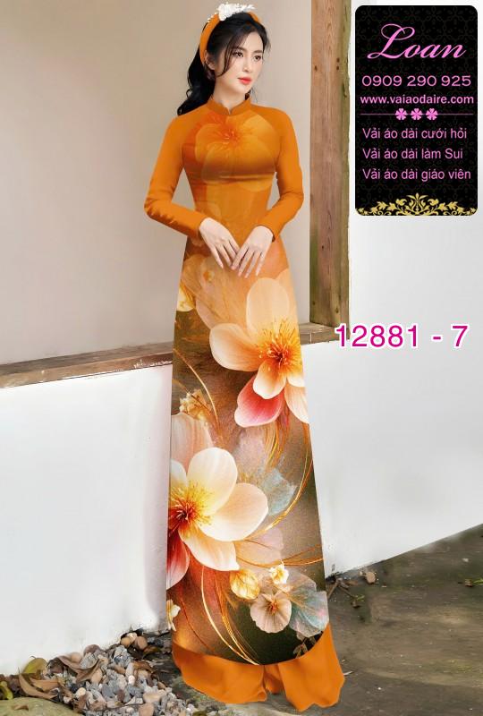 Vải áo dài hoa in 3D