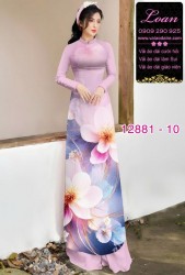 Vải áo dài hoa in 3D