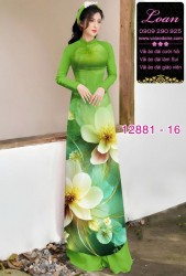 Vải áo dài hoa in 3D