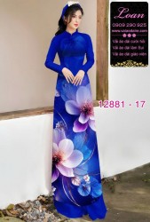 Vải áo dài hoa in 3D