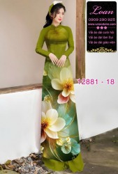 Vải áo dài hoa in 3D