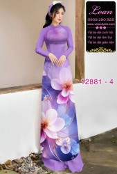 Vải áo dài hoa in 3D