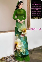 Vải áo dài hoa in 3D