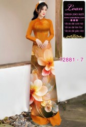 Vải áo dài hoa in 3D