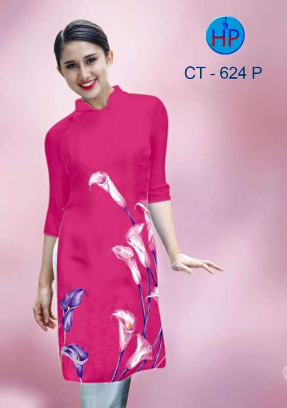Vải áo dài Cách Tân hoa Tulip