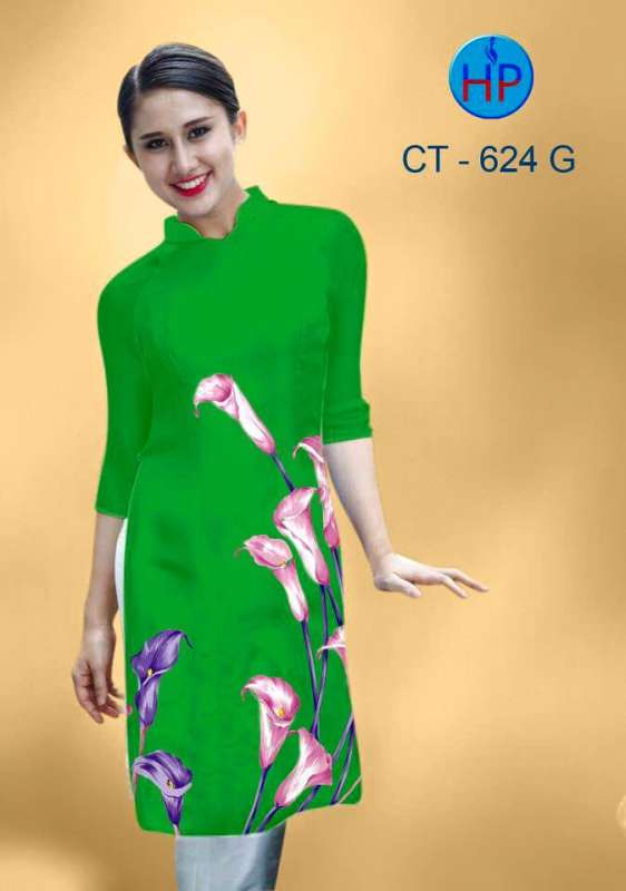 Vải áo dài Cách Tân hoa Tulip
